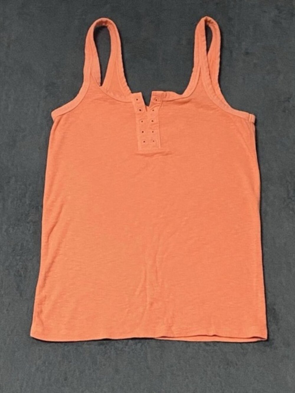 Aerie Tank Top Womens M Dark Peach Ribbed Knit Stretch Scoop Neck Comfy Vacation